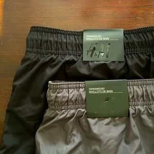 Two NWT H&M Men’s Swimsuits, Size Large. 3” inseam.